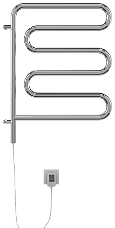 Электро 25 Ш-обр 450х570 поворотный Полотенцесушитель  TERMINUS Тюмень - фото 2