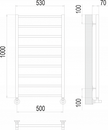 Контур П9 500х1000 Полотенцесушитель  TERMINUS Тюмень - фото 3