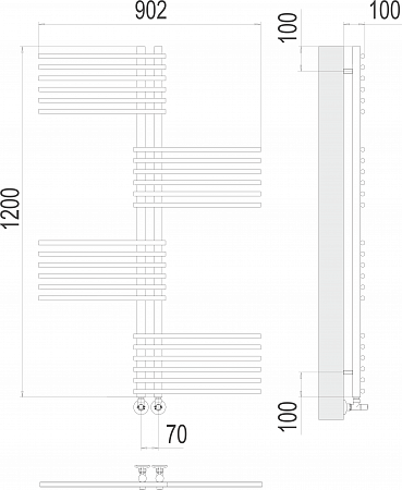 Европа П24 70х1200 Полотенцесушитель  TERMINUS Тюмень - фото 3