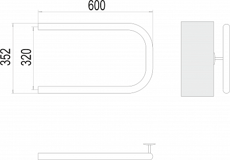 П-обр AISI 32х2 320х600 Полотенцесушитель  TERMINUS Тюмень - фото 3