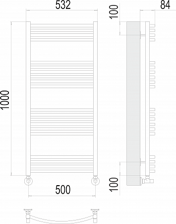 Классик П20 500х1000 Полотенцесушитель  TERMINUS Тюмень - фото 3