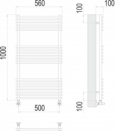 Ватра П18 500х1000 Полотенцесушитель  TERMINUS Тюмень - фото 3