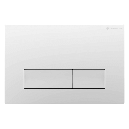 Клавиша смыва для инсталляции Terminus Classic кнопка прямоугольник цвет белый Тюмень - фото 1