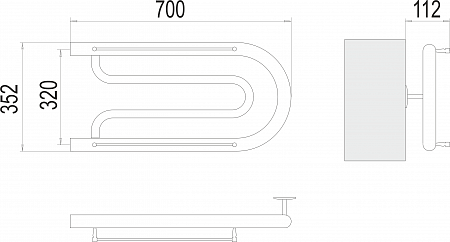 Фокстрот БШ 320х700 Полотенцесушитель  TERMINUS Тюмень - фото 3
