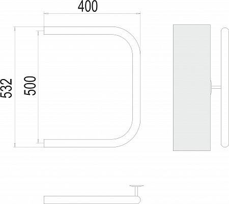 П-обр AISI 32х2 500х400 Полотенцесушитель  TERMINUS Тюмень - фото 3